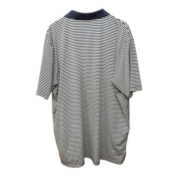 Peter Millar Navy Blue White Congressional Performance Polo Shirt XXL Striped - Picture 5 of 7